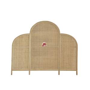 Handwoven Rattan <b>Headboard</b> Craftsman Natural Wicker Adjustable Height Plywood <b>Panel</b> Bed Decor with Custom Sizes and Colors - Product Image 1