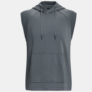 Sweat à capuche sans manches en polaire pour homme - Léger et respirant, vêtements de sport, musculation, broderie personnalisable - Product Image 2