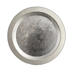 Plateau décoratif de mariage de Noël personnalisé le plus vendu fabriqué à la main en aluminium frais Mandala gravé servant de l'artisanat en métal - Product Image 4