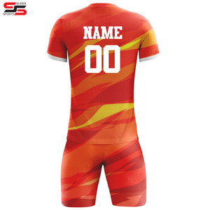 Conjuntos de uniformes de fútbol para adultos, camiseta de fútbol OEM personalizada con nombre de equipo de club, tecnología de corte automatizado para jugadores de fútbol - Product Image 2