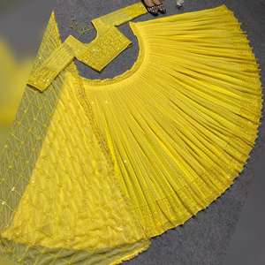 Vente chaude Belle Designer Mariée Lehnga Choli pour la Fête De Mariage Porter Lahnga Choli Acheter De Fabricant Indien - Product Image 4