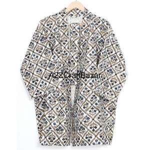 Chaqueta Acolchada con Estampado Floral para Mujer, Talla Grande, Abrigo de Algodón, Tela con Estampado de Flores, Kimono Regular, Blazer Informal de Otoño para Mujer - Product Image 5