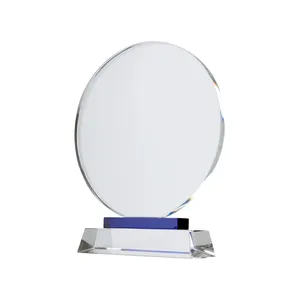 Trofeo in vetro blu personalizzato per merchandising - Product Image 1