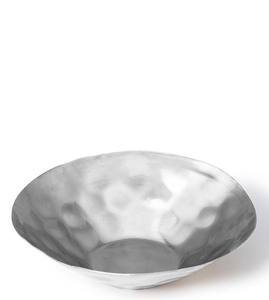 Bol de service martelé en acier inoxydable, mélange de laiton et d'acier de mariage fabriqué en inde, vaisselle de salle à manger de haute qualité - Product Image 6