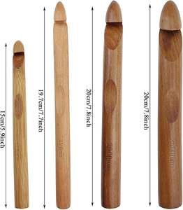 Ganchillo de madera artesanal suave para puntadas precisas, ganchillo de madera tallada de primera calidad para proyectos detallados, bajo costo - Product Image 6