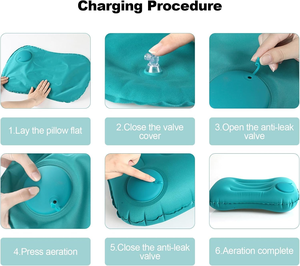 Press-to-Inflate-Rückenlehnen kissen, Außen kissen Office Nap <span class=keywords><strong>Pillow</strong></span> Tragbares Reise kissen, Flugzeug-/Hochgeschwindigkeits-Schienen reise kissen - Product Image 3