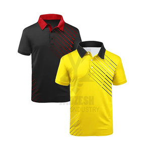 Personnalisé 2023 à manches courtes pour hommes jeunes pour polo T-Shirt impression sublimée chemise de golf en coton/fibre de bambou conception solide - Product Image 5