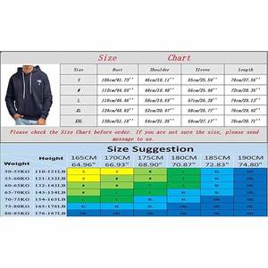 เสื้อสเวตเตอร์แบบสวมหัวแขนยาวสำหรับผู้ชาย, เสื้อกันหนาวแบบสวมหัวมีฮู้ดย้อมสีล้วนคอปกทำจากโพลีเอสเตอร์/ ผ้าฝ้าย - Product Image 6