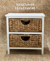 Commodes de rangement modernes en jacinthe d'eau tressée pour vêtements et literie, écologiques, minimalistes, amovibles et détachables