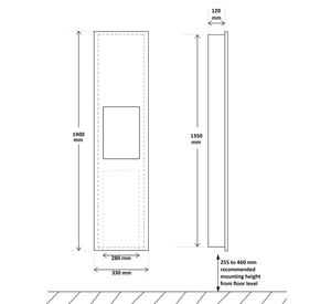 Distributeur de serviettes en papier à panneau mural encastré 2-en-1 en acier inoxydable 304 avec poubelle pour salle de bain commerciale - Product Image 2
