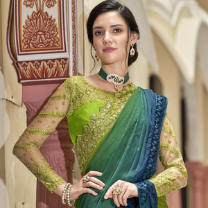 Trang Phục Dự Tiệc Nhà Thiết Kế Bộ Sưu Tập Cô Dâu Kết Hợp Màu Sắc Tuyệt Vời Cho Phụ Nữ Theo Xu Hướng Dân Tộc Với Áo Cánh - Product Image 1