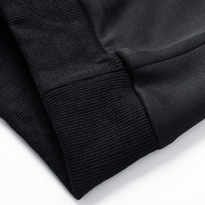 Sweat à capuche confortable en coton avec manches rayées pour homme, nouvelle collection 2023, couleur noire - Product Image 6