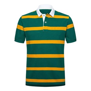 เสื้อโปโลผ้าฝ้าย100% สำหรับผู้ชายเสื้อโปโลผ้าฝ้ายลายทางดีไซน์ใหม่โลโก้ออกแบบได้เองสวมใส่ในฤดูร้อนเสื้อโปโลทรงสูงสำหรับผู้ชายเสื้อ2024ลำลองไม่มีลวดลาย - Product Image 2