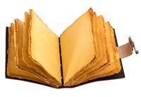 Journal gothique, Journal Crâne, Papier artisanal à bords festonnés, 7x5 pouces, Carnet en cuir véritable avec crâne et roses