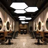 Plafonnier LED hexagonal moderne pour salon de coiffure, lampe suspendue en acrylique et aluminium