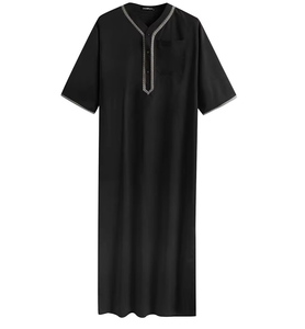 Good Quality Casual Wear New Modest Dress Plain Solid Color Muslim's Dress Plain Islamic Clothing <b>Thobes</b> - Product Image 2