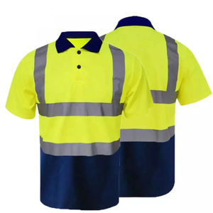 Wholesale Hi Vis Security Work Construction Reflection Safety High Visibility <b>T</b>-<b>shirts</b> Reflective <b>Shirt</b> - Product Image 2