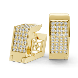 Boucles d'oreilles en diamant de laboratoire 0,4 CT, clarté VVS-VS, couleur EF, or 18 carats, 14 carats, 10 carats et argent 925, or rose, or jaune, or blanc - Product Image 4