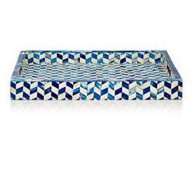 CUSTOMIZED DURABLE BONE INLAY Tray with Floral Design Patterns Bone Inlay Serving Tray for Home Decor - Product Image 3