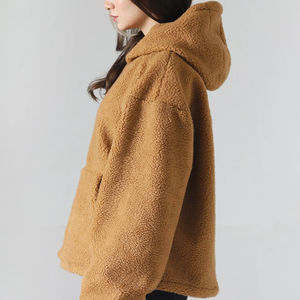 Sudadera con Capucha de Sherpa para Hombre de Alta Calidad, Bordada con Logotipo Personalizado, Transpirable, Ecológica, 100% Lana, Cálida, Color Sólido - Product Image 6