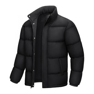 Doudoune légère en toile pour homme avec capuche Manteau isolé et chaud d'hiver résistant à l'eau pour le ski et les voyages décontractés Logo personnalisé - Product Image 5