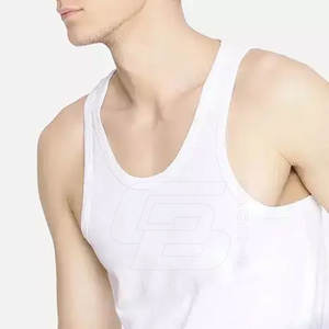 Haute qualité hommes sans manches Muscle Fit Gym débardeur personnalisé Polyester vêtements de sport Singlet respirant décontracté entraînement tricoté - Product Image 3