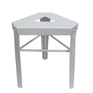 Taburete Triangular de hierro, muebles otomanos de Color blanco, muebles para el hogar, dormitorio, calidad personalizada, hechos a mano - Product Image 1