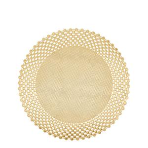 Napperons ronds Chic Nouveaux napperons en <span class=keywords><strong>vinyle</strong></span> doré en gros Napperons de table en PVC - Product Image 3