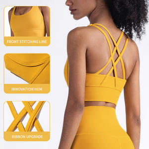 Conjuntos de entrenamiento de fábrica para mujer, trajes de 2 piezas, pantalones de Yoga de cintura alta con sujetador de alto impacto, ropa de Fitness para gimnasio, conjunto de mallas con sujetador - Product Image 3