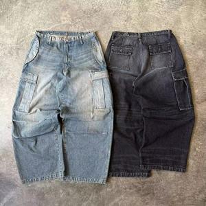 Summer Made In Pakistan <b>Mens</b> Loose Fit <b>Stretch</b> Gray Denim Jeans Casual Straight Leg Lightweight Solid Color Denim <b>Pants</b> - Product Image 2