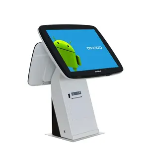 Lieferant Restaurant Einzelhandel Abrechnung drucker Dual Screen Set Android Electronic Touch Pos Terminal Kassierer mit Card Swipe