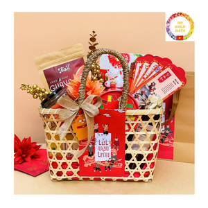 Cesta de bambú hecha a mano ecológica para almacenamiento de regalos Festival y decoración de negocios - Product Image 4