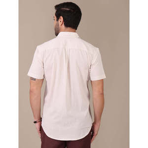 Camisa Casual de Manga Corta para Hombre Amanush, de Algodón con Bordado Floral, Cuello Clásico, Tela Transpirable, para Verano - Product Image 4