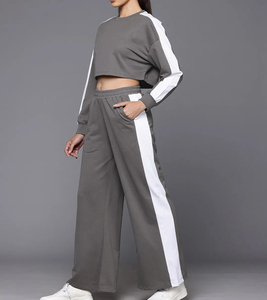 ขายดีชุดสูทลำลองผู้หญิงผ้าฝ้าย100% ฤดูใบไม้ร่วงและฤดูหนาวชุดสเวตเตอร์ทรงหลวมแนวสปอร์ตสวมใส่สบาย - Product Image 2