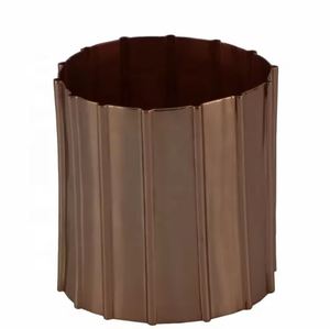 Maceta redonda de lujo decorativa interior personalizada hecha a mano con aluminio y bronce recubierto de cobre para decoración del hogar - Product Image 6