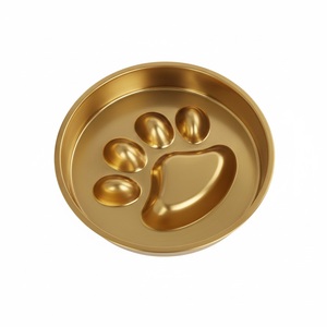 Bol à nourriture et à eau pour animaux de compagnie en acier inoxydable finition cuivre rose écologique, produit pour animaux de compagnie écologique, vente en gros - Product Image 3