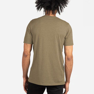 T-shirt unisexe Bella Canvas en tissu mélangé trois fibres, couleur olive chiné - Product Image 2