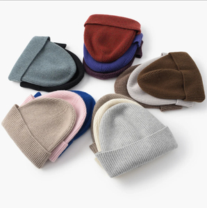 Wholesale Ribbed Striped Luxury Fluffy Classical Thick Soft Unisex Custom logo Winter Cashmere Wool Knitted Hat - Product Image 6