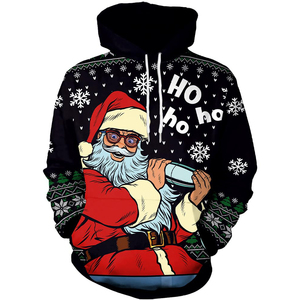 Sudadera con Capucha Navideña, Cálida y Acogedora de Forro Polar, Sudadera Informal para Hombre, Adolescente, Regalo, Estilo Moderno, Navidad, Divertida - Product Image 1