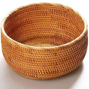 ชามหวายสีน้ำตาลตาข่ายทำด้วยมือดีไซน์ทันสมัยเหมาะสำหรับอุปกรณ์รับประทานอาหารบนโต๊ะและบริการอาหารราคาไม่แพง - Product Image 5