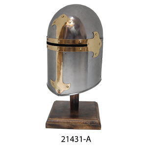 Casco de Caballero de armadura medieval de latón de Venta caliente con alas y máscara a la venta - Product Image 4