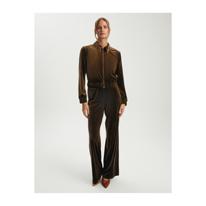 เสื้อกำมะหยี่เอวยางยืดของผู้หญิงเสื้อใส่สบายมีสไตล์จากไก่งวง - Product Image 3