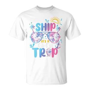 Camiseta a juego para chicas, para viajes en crucero, Aw Ship It! Camiseta promocional para excursiones en grupo para tripulaciones y amigos - Product Image 1