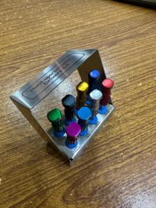 Kit de tournevis universels prothétiques pour implants, 8 pièces, outils de technicien, micro tournevis dentaires, kit coloré arc-en-ciel - Product Image 1