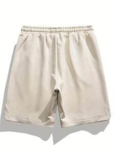 Shorts de gym pour hommes à séchage rapide pas cher en vente en gros de shorts d'entraînement de fitness en maille de plage avec poches taille imprimée en polyester uni - Product Image 6
