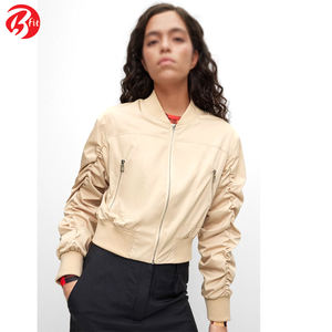 Blouson court à manches longues pour femmes blouson d'aviateur élégant pour vêtements de rue meilleur design blouson d'aviateur pour femmes - Product Image 6