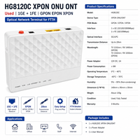 Used HG8120C XPON EPON GPON ONU 1GE+1FE Optical Modem FTTH 5G Broadband Device