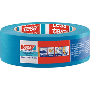 Precision for TESA Outdoor UV PLUS Smooth <b>Blue</b> Crepe <b>Paper</b> 4440 50m Length 38mm Width <b>Roll</b>-Pack Size 4 for Office Adhesive Tape - Product Image 3