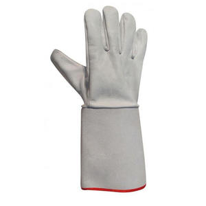 ถุงมือหนังสำหรับงานเชื่อมงานเตาย่างงานเชื่อมหนังถุงมือทำงานป้องกันไฟทำจาก2025ใหม่ - Product Image 5