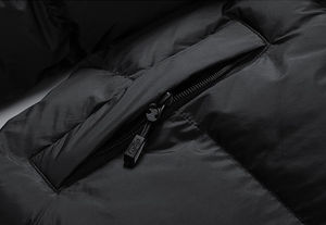 High Quality Coated Unisex Winter Puffer Jackets Custom Design Hooded <b>Waterproof</b> Breathable Plus Size Front Logo Casual - Product Image 5